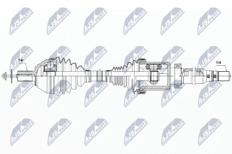 ПОЛУОСЬ NTY NPW-VV-042