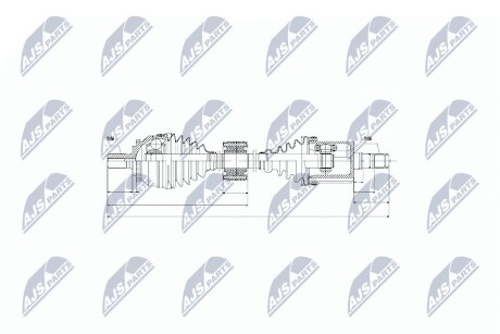 ПОЛУОСЬ NTY NPW-VV-043