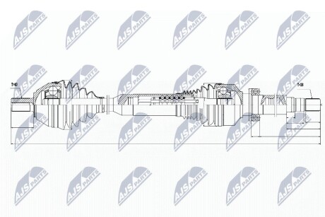 ПОЛУОСЬ NTY NPW-VV-050