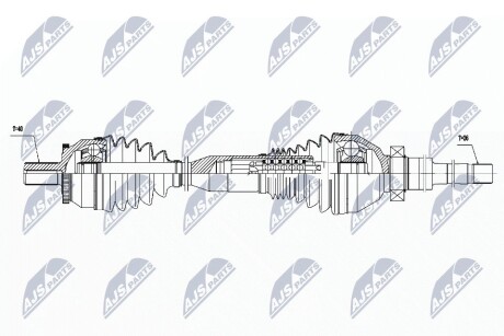 ПОЛУОСЬ NTY NPW-VV-060