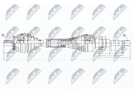 ПОЛУОСЬ NTY NPW-VV-064