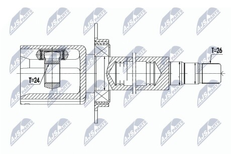 ШАРНИР РАВНЫХ УГЛОВЫХ СКОРОСТЕЙ NTY NPW-VV-091