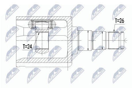 ШАРНИР РАВНЫХ УГЛОВЫХ СКОРОСТЕЙ NTY NPW-VV-093