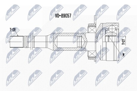 ШАРНИР РАВНЫХ УГЛОВЫХ СКОРОСТЕЙ NTY NPW-VV-100