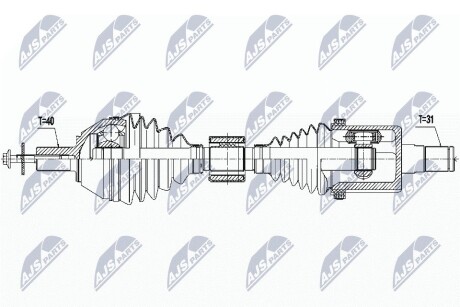 ПОЛУОСЬ NTY NPW-VV-115