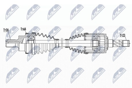 ПОЛУОСЬ NTY NPW-VV-119