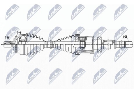 ПОЛУОСЬ NTY NPW-VV-142