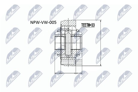 ШАРНИР РАВНЫХ УГЛОВЫХ СКОРОСТЕЙ NTY NPW-VW-005 (фото 1)