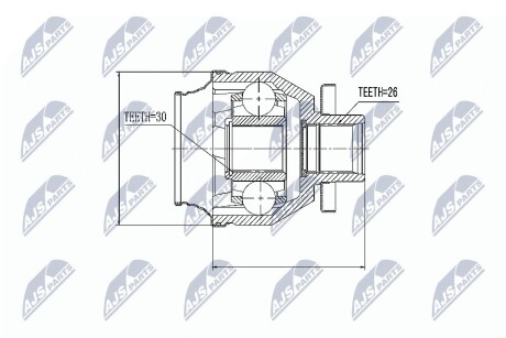 ШАРНИР РАВНЫХ УГЛОВЫХ СКОРОСТЕЙ NTY NPW-VW-014