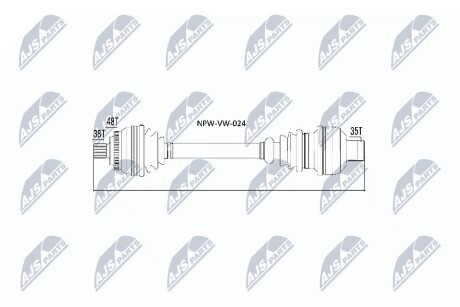 ПОЛУОСЬ NTY NPW-VW-024