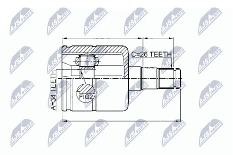 ШАРНИР РАВНЫХ УГЛОВЫХ СКОРОСТЕЙ NTY NPW-VW-025