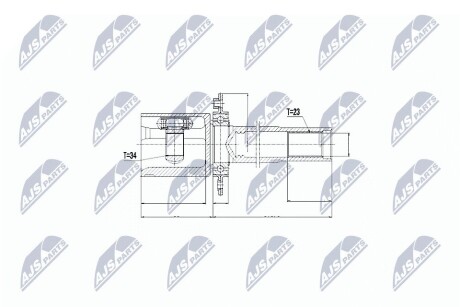 ШАРНИР РАВНЫХ УГЛОВЫХ СКОРОСТЕЙ NTY NPW-VW-026