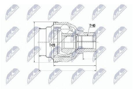 ШАРНИР РАВНЫХ УГЛОВЫХ СКОРОСТЕЙ NTY NPW-VW-031