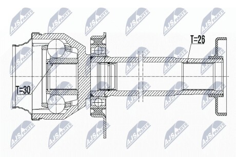 ШАРНИР РАВНЫХ УГЛОВЫХ СКОРОСТЕЙ NTY NPW-VW-044