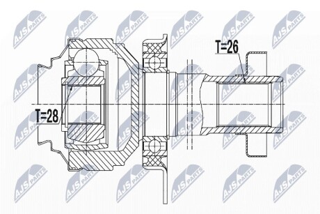 ШАРНИР РАВНЫХ УГЛОВЫХ СКОРОСТЕЙ NTY NPW-VW-051