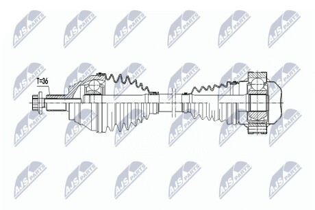 ПОЛУОСЬ NTY NPW-VW-063