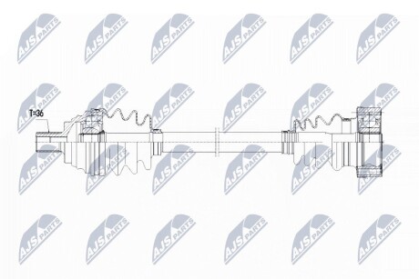 ПОЛУОСЬ NTY NPW-VW-067