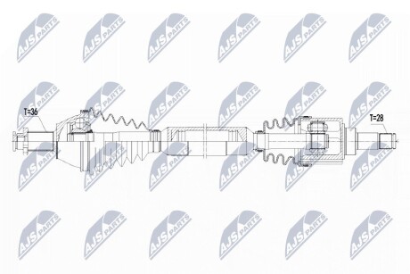 ПОЛУОСЬ NTY NPW-VW-071