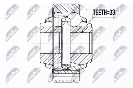 ШАРНИР РАВНЫХ УГЛОВЫХ СКОРОСТЕЙ NTY NPW-VW-088