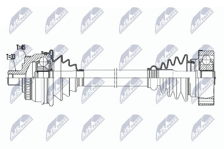 ПОЛУОСЬ NTY NPW-VW-091