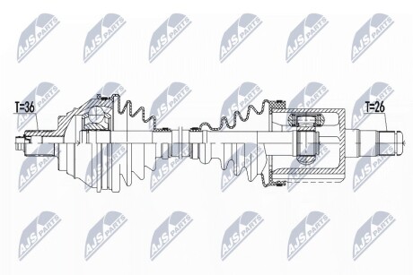 ПОЛУОСЬ NTY NPW-VW-133