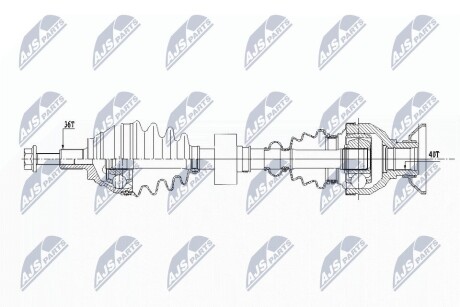 ПОЛУОСЬ NTY NPW-VW-157