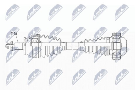 ПОЛУОСЬ NTY NPW-VW-163