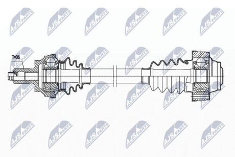 ПОЛУОСЬ NTY NPW-VW-168