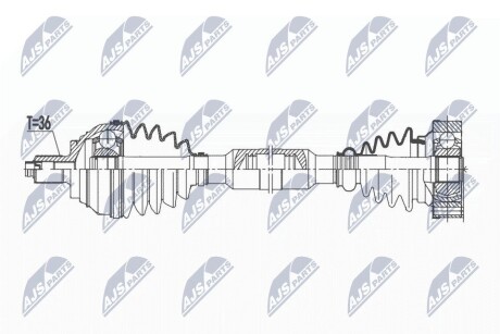 ПОЛУОСЬ NTY NPW-VW-173