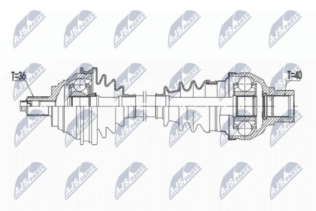 ПОЛУОСЬ NTY NPW-VW-174