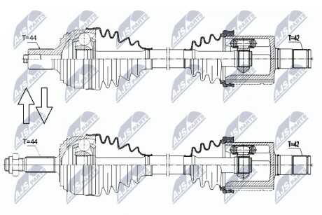 ПОЛУОСЬ NTY NPW-VW-178