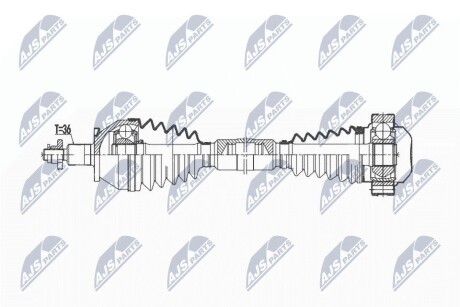 ПОЛУОСЬ NTY NPW-VW-190