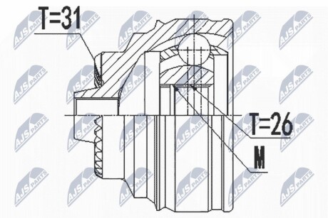 ШАРНИР РАВНЫХ УГЛОВЫХ СКОРОСТЕЙ NTY NPZ-BM-022