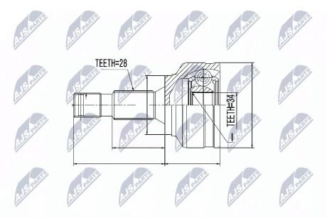 ШАРНИР РАВНЫХ УГЛОВЫХ СКОРОСТЕЙ NTY NPZ-CT-019