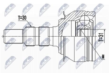 ШАРНИР РАВНЫХ УГЛОВЫХ СКОРОСТЕЙ NTY NPZ-DW-032