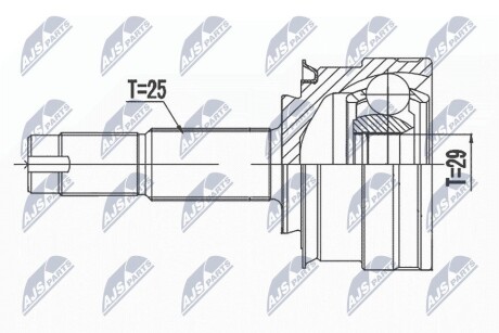 ШАРНИР РАВНЫХ УГЛОВЫХ СКОРОСТЕЙ NTY NPZ-DW-033