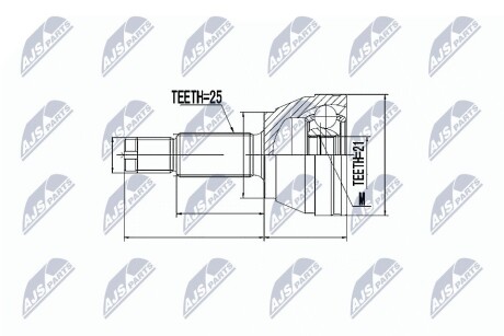 ШАРНИР РАВНЫХ УГЛОВЫХ СКОРОСТЕЙ NTY NPZ-FR-014