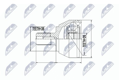 ШАРНИР РАВНЫХ УГЛОВЫХ СКОРОСТЕЙ NTY NPZ-FR-016