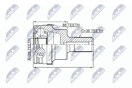 ШАРНИР РАВНЫХ УГЛОВЫХ СКОРОСТЕЙ NTY NPZ-FR-046