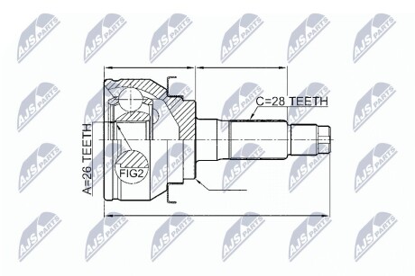 ШАРНИР РАВНЫХ УГЛОВЫХ СКОРОСТЕЙ NTY NPZ-FR-047