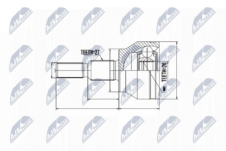 ШАРНИР РАВНЫХ УГЛОВЫХ СКОРОСТЕЙ NTY NPZ-FR-050