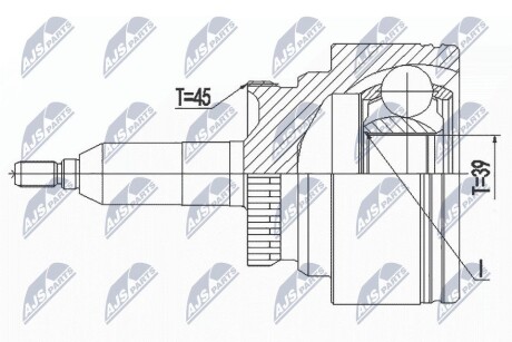 ШАРНИР РАВНЫХ УГЛОВЫХ СКОРОСТЕЙ NTY NPZ-FR-055