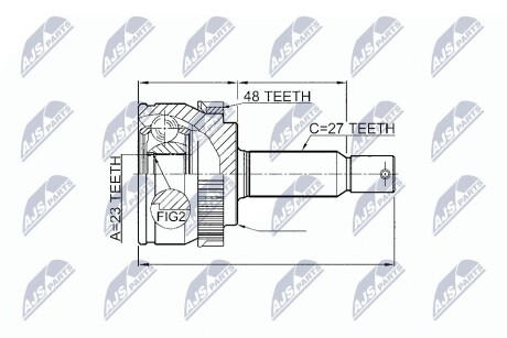 ШАРНИР РАВНЫХ УГЛОВЫХ СКОРОСТЕЙ NTY NPZ-HY-547