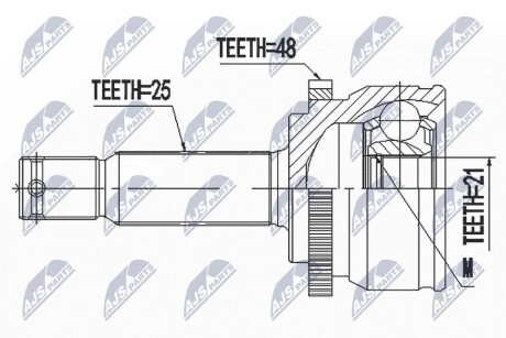 ШАРНИР РАВНЫХ УГЛОВЫХ СКОРОСТЕЙ NTY NPZ-HY-555