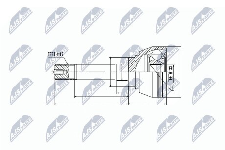 ШАРНИР РАВНЫХ УГЛОВЫХ СКОРОСТЕЙ NTY NPZ-IS-008