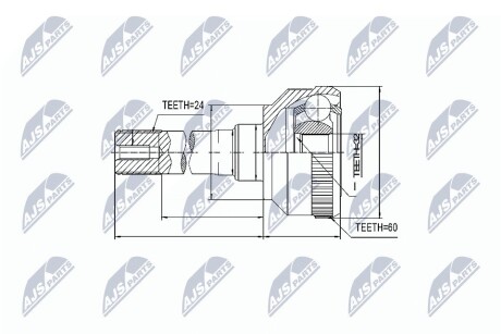 ШАРНИР РАВНЫХ УГЛОВЫХ СКОРОСТЕЙ NTY NPZ-LR-011