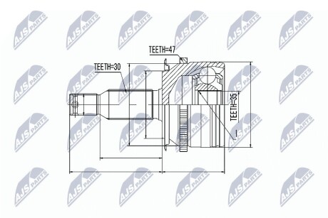 ШАРНИР РАВНЫХ УГЛОВЫХ СКОРОСТЕЙ NTY NPZ-MS-006