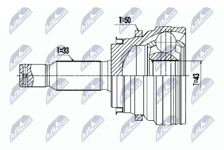 ШАРНИР РАВНЫХ УГЛОВЫХ СКОРОСТЕЙ NTY NPZ-MS-064