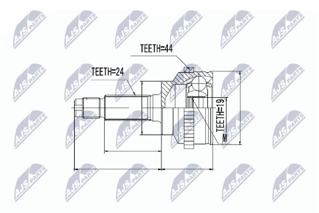 ШАРНИР РАВНЫХ УГЛОВЫХ СКОРОСТЕЙ NTY NPZ-MZ-014