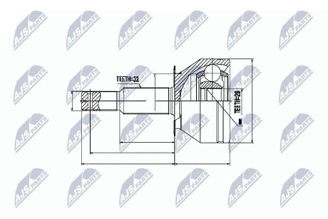 ШАРНИР РАВНЫХ УГЛОВЫХ СКОРОСТЕЙ NTY NPZ-NS-063